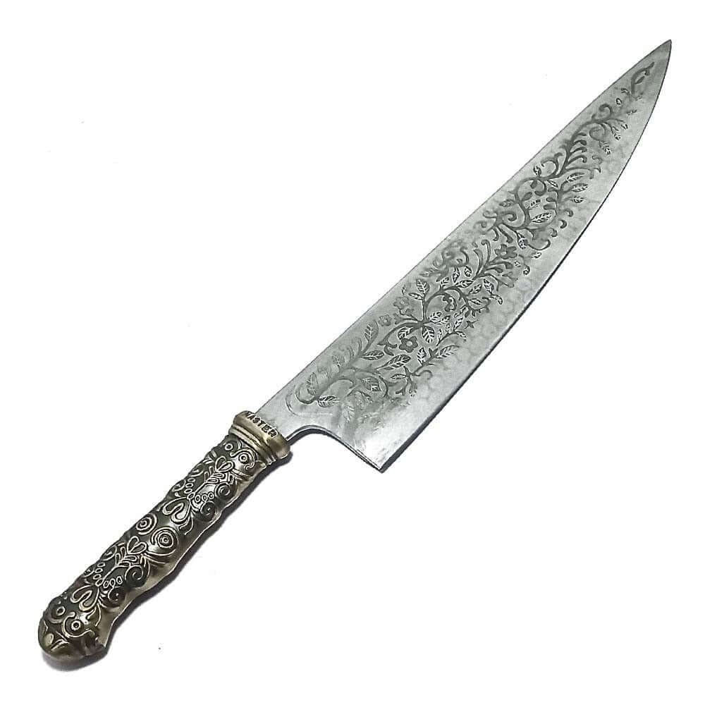 Rock Polish Damascus Steel Automatic Stiletto Lever Lock Knife