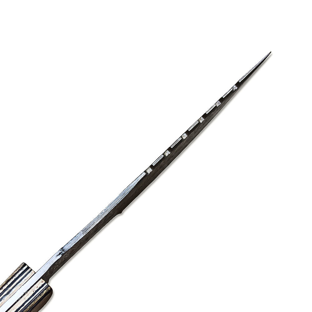 Handmade Damascus Steel Full Tang Tracker Knife With Leather Sheath-Survival, Hunting, Bowie, Outdoor - propswords