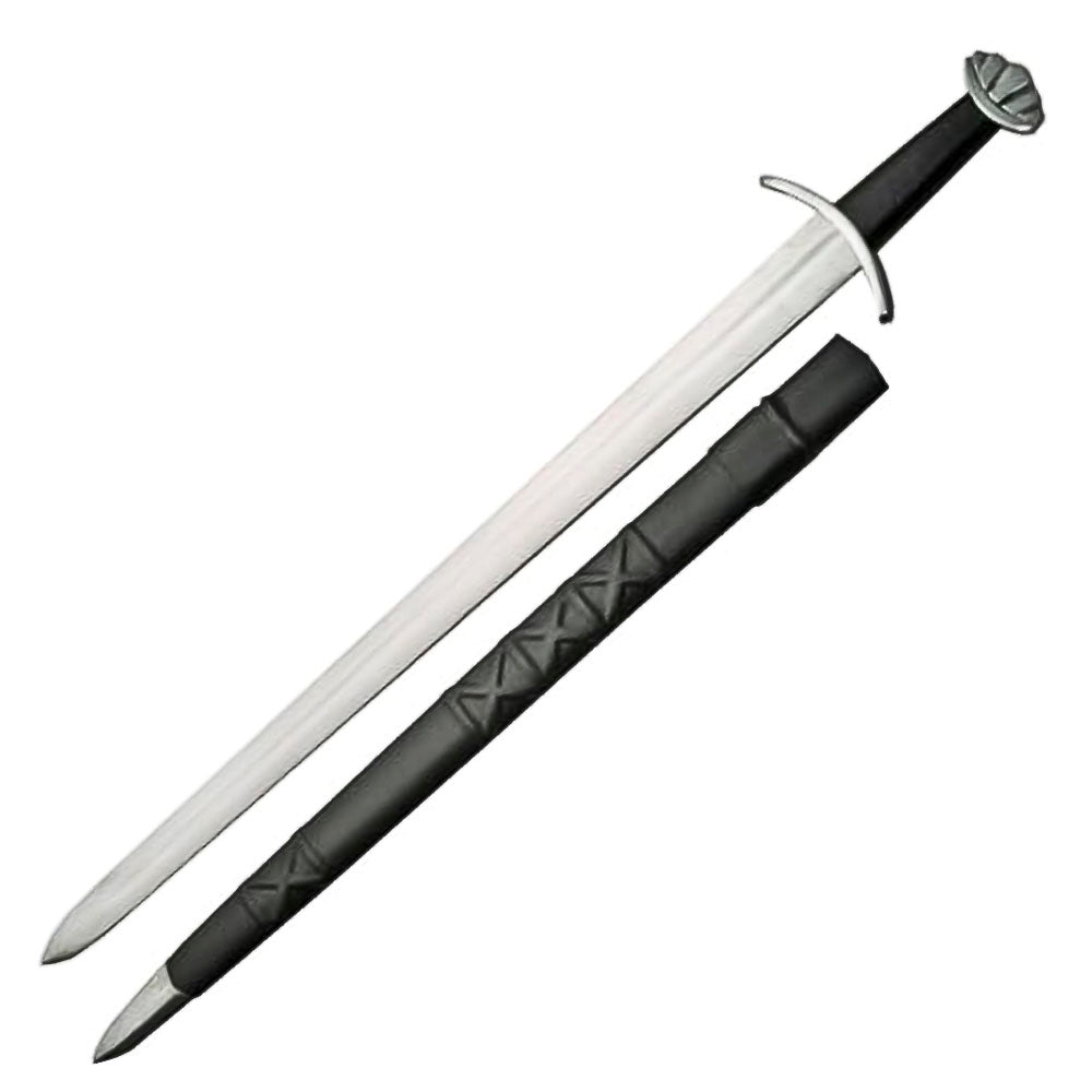 39” Handmade Stainless Steel Viking Sword with Scabbard - propswords