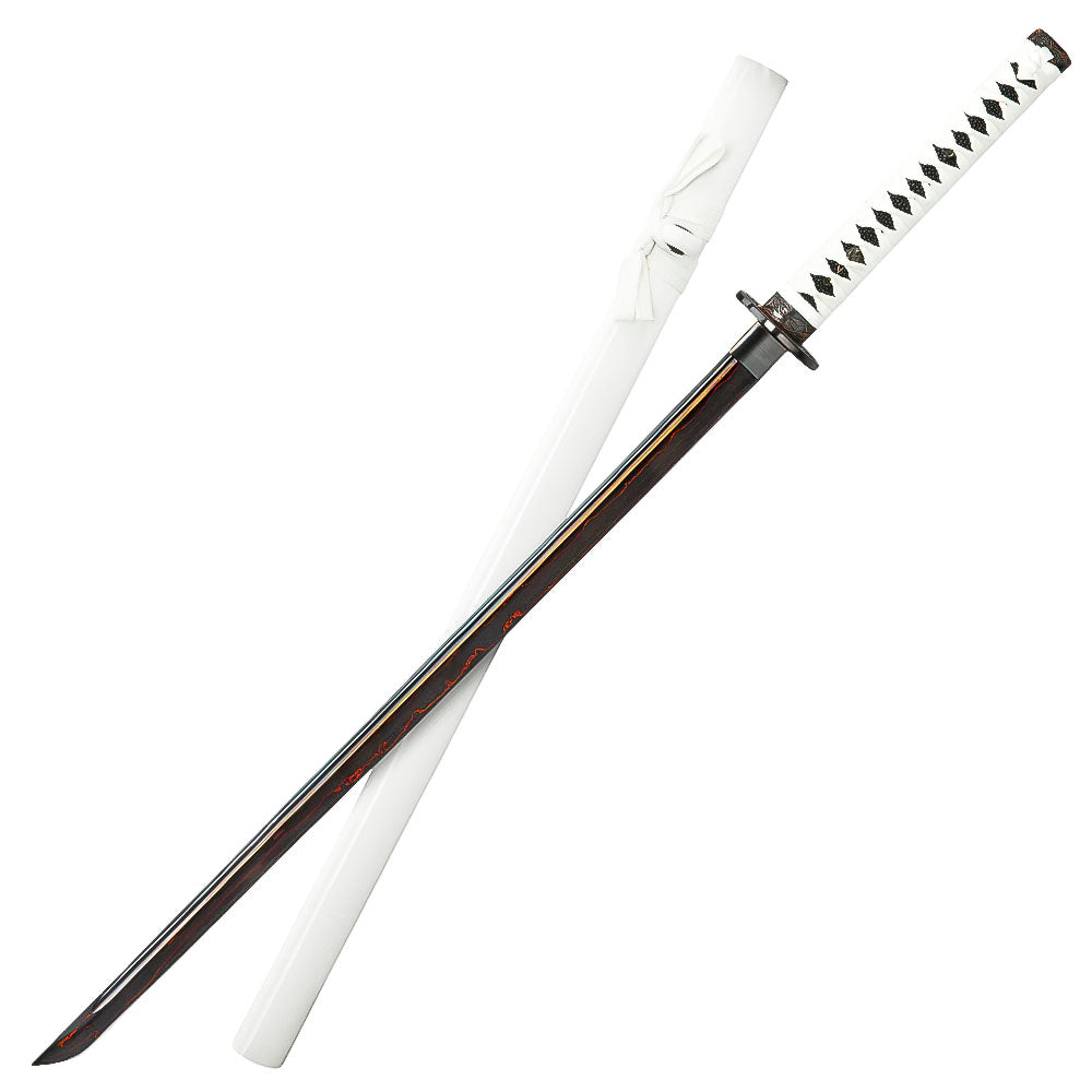 Shinwa White Knight Black Damascus Sword | 28 3/4” blade | 41 3/4” overall - propswords