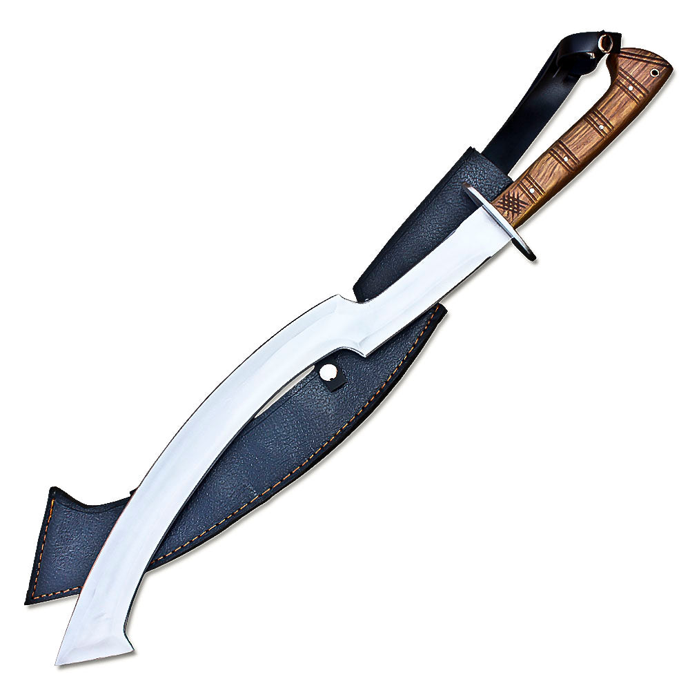 26" Custom Handmade Stainless Steel Khopesh Sword - Ancient Egyptian Sword With Sheath - propswords