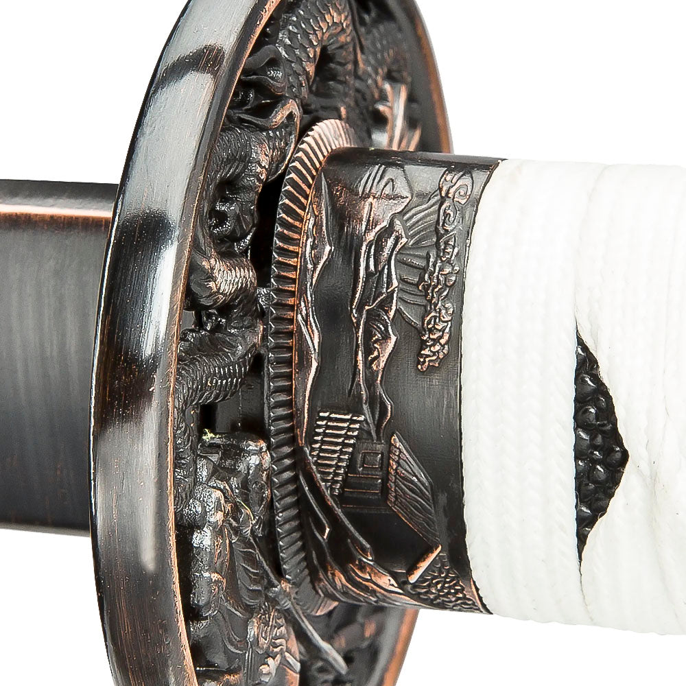 Shinwa White Knight Black Damascus Sword | 28 3/4” blade | 41 3/4” overall - propswords