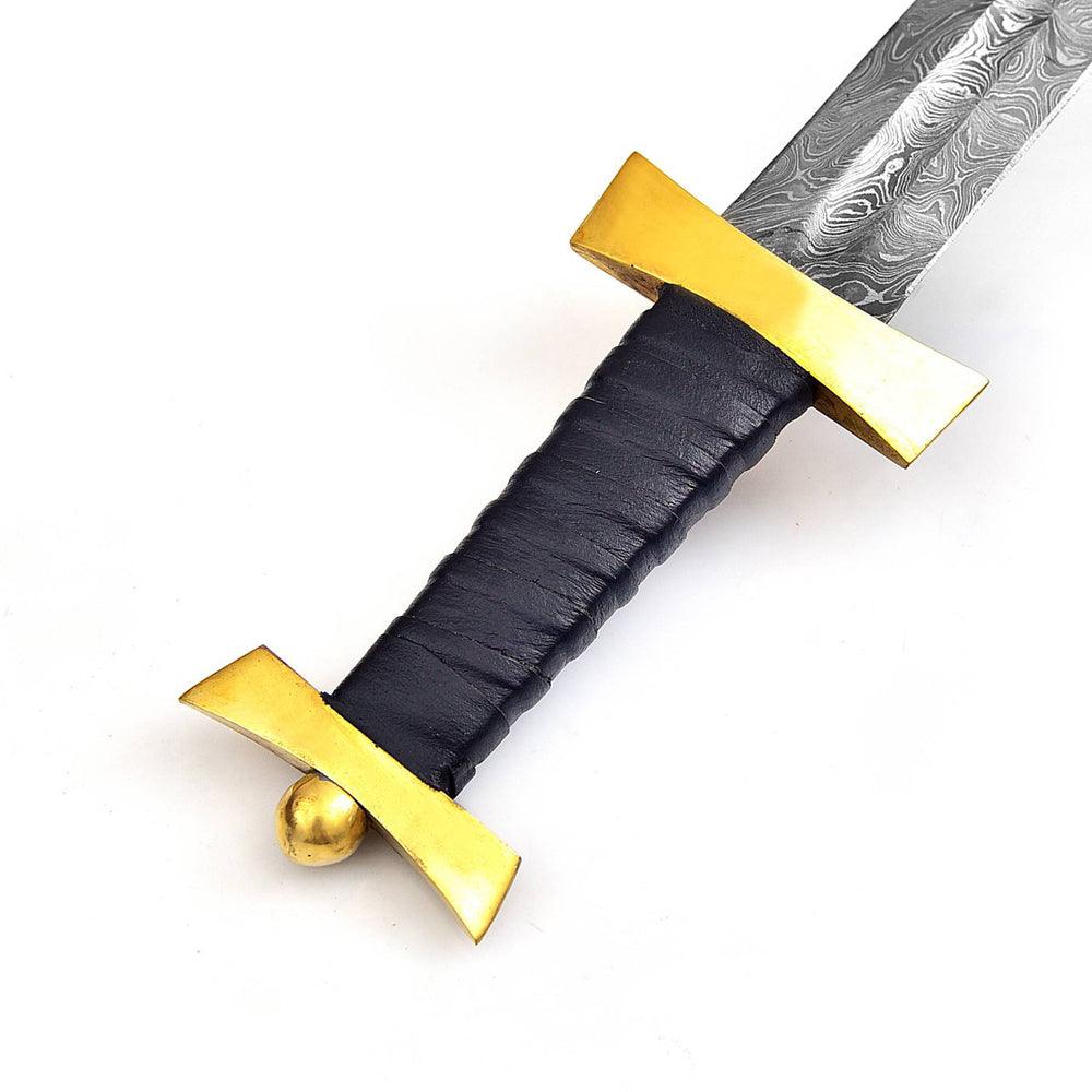 Handmade Damascus Steel Roman Inspired Spatha Historical Replica Sword - propswords