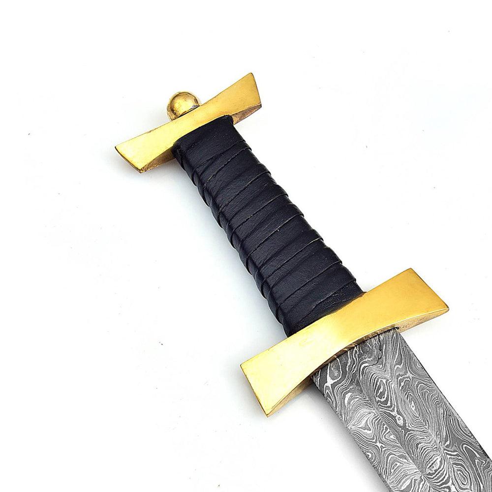 Handmade Damascus Steel Roman Inspired Spatha Historical Replica Sword - propswords