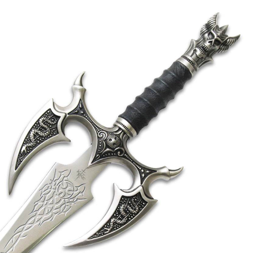37" Handmade Stainless Steel Kilgorin The Sword OF Darkness With Wall Plaque - propswords