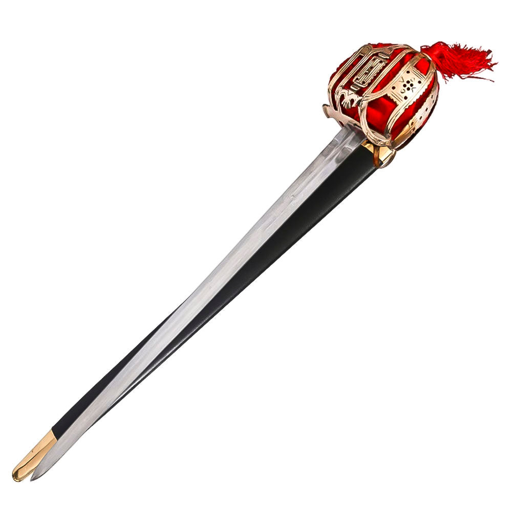 39" Hand Forged Stainless Steel Scottish Basket Hilt Broadsword With Scabbard - propswords