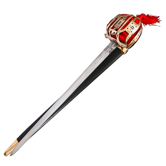 39" Hand Forged Stainless Steel Scottish Basket Hilt Broadsword With Scabbard - propswords