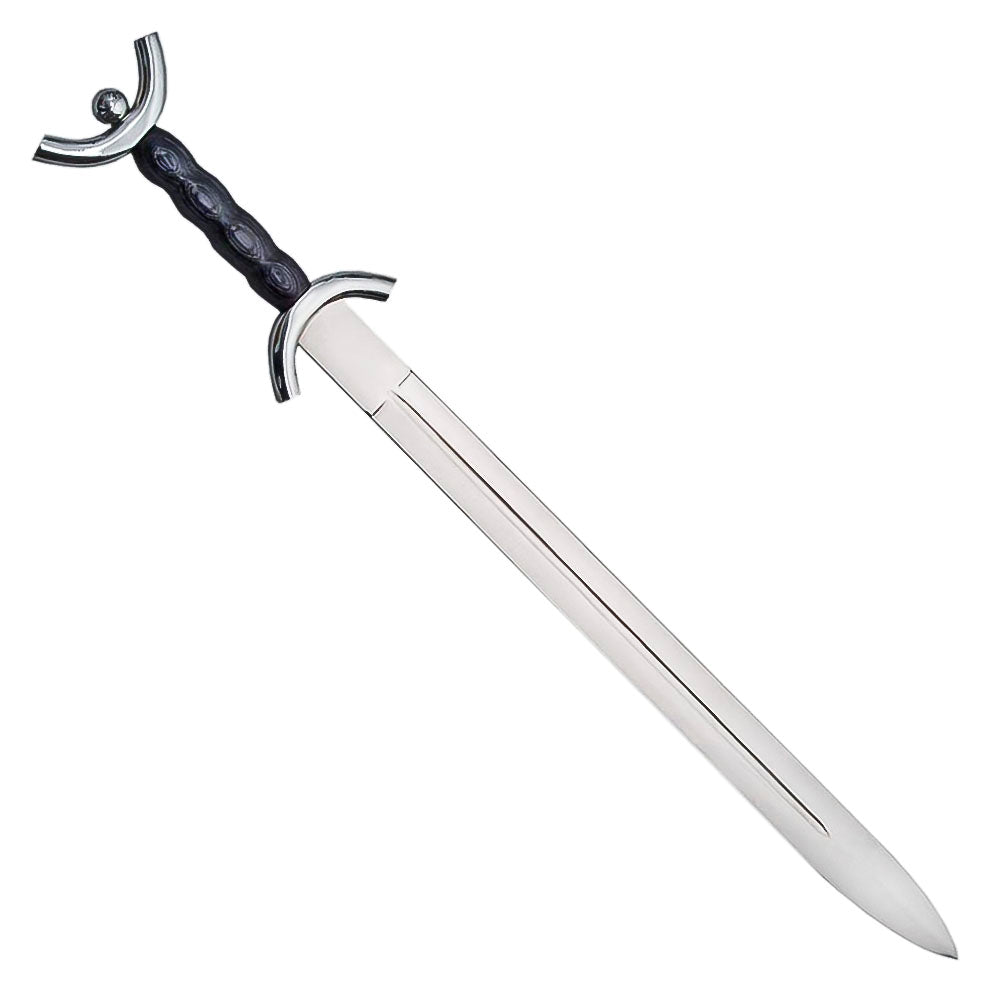 31” Handmade Stainless Steel Black Celtic War Sword With Sheath - propswords