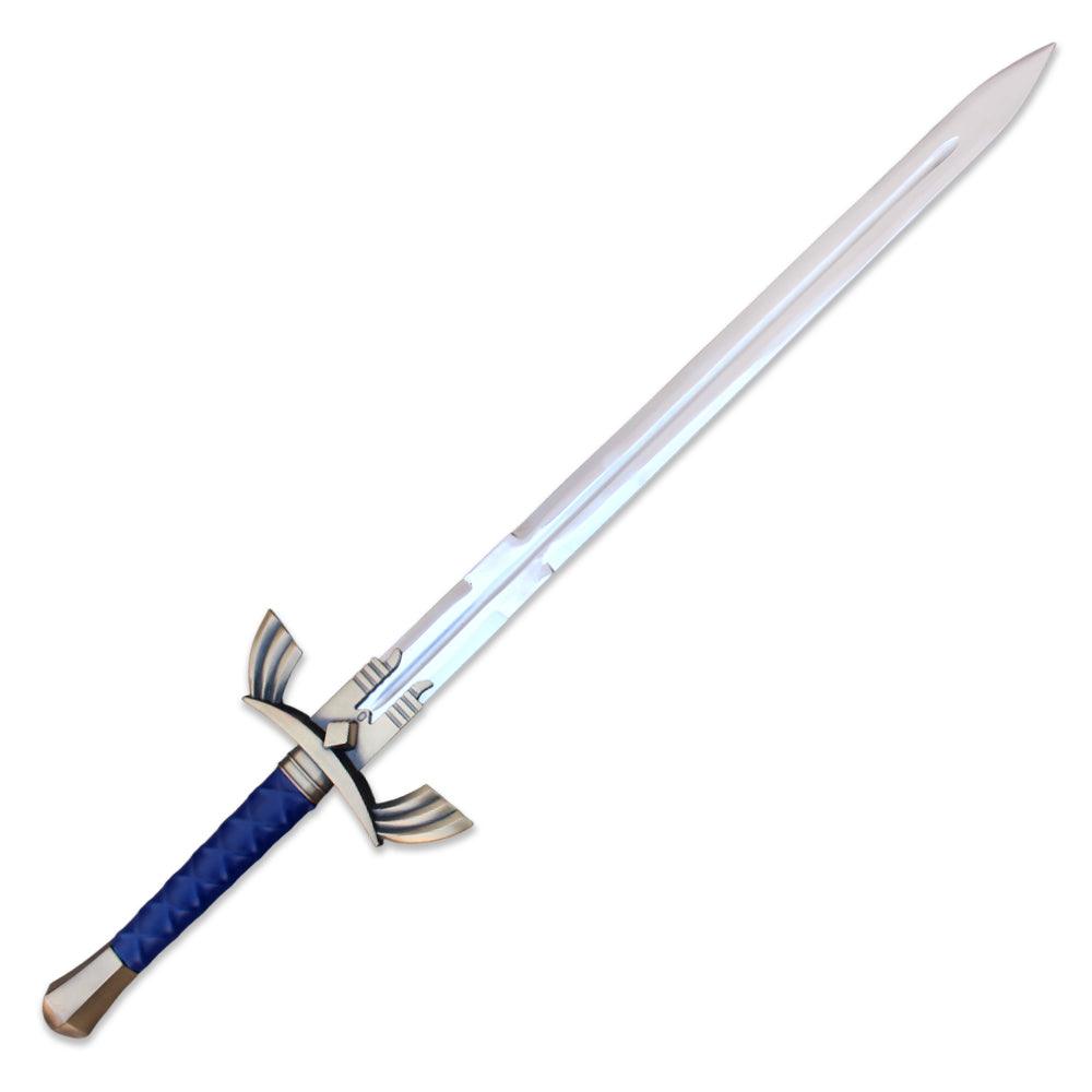 Deluxe zelda real sword High Carbon Steel Replica Breath of The Wild Double Edge Sword With Scabbard - propswords