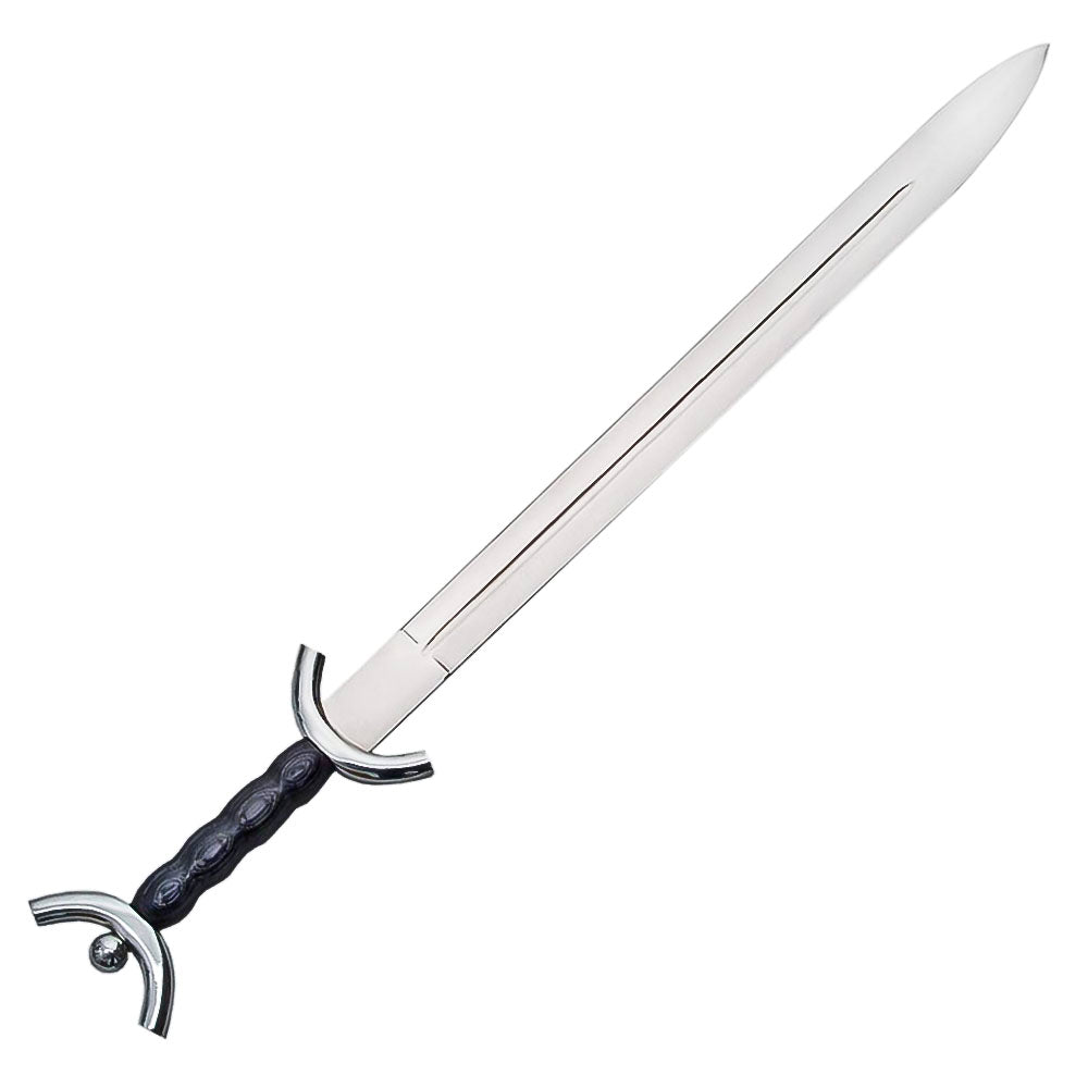 31” Handmade Stainless Steel Black Celtic War Sword With Sheath - propswords