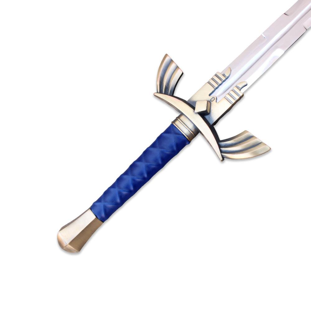 Deluxe zelda real sword High Carbon Steel Replica Breath of The Wild Double Edge Sword With Scabbard - propswords