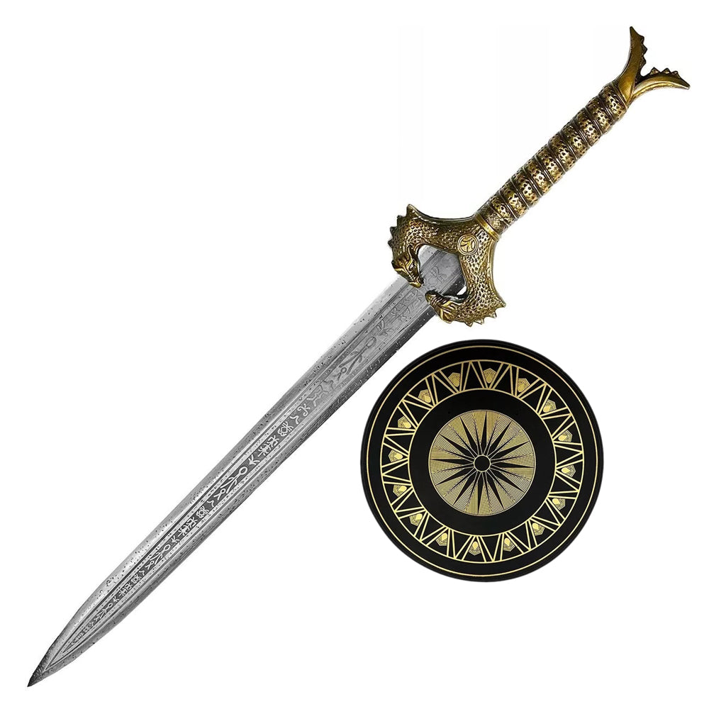 Stainless Steel Wonder Women Sword OF Diana Princess With Wall Plaque - propswords