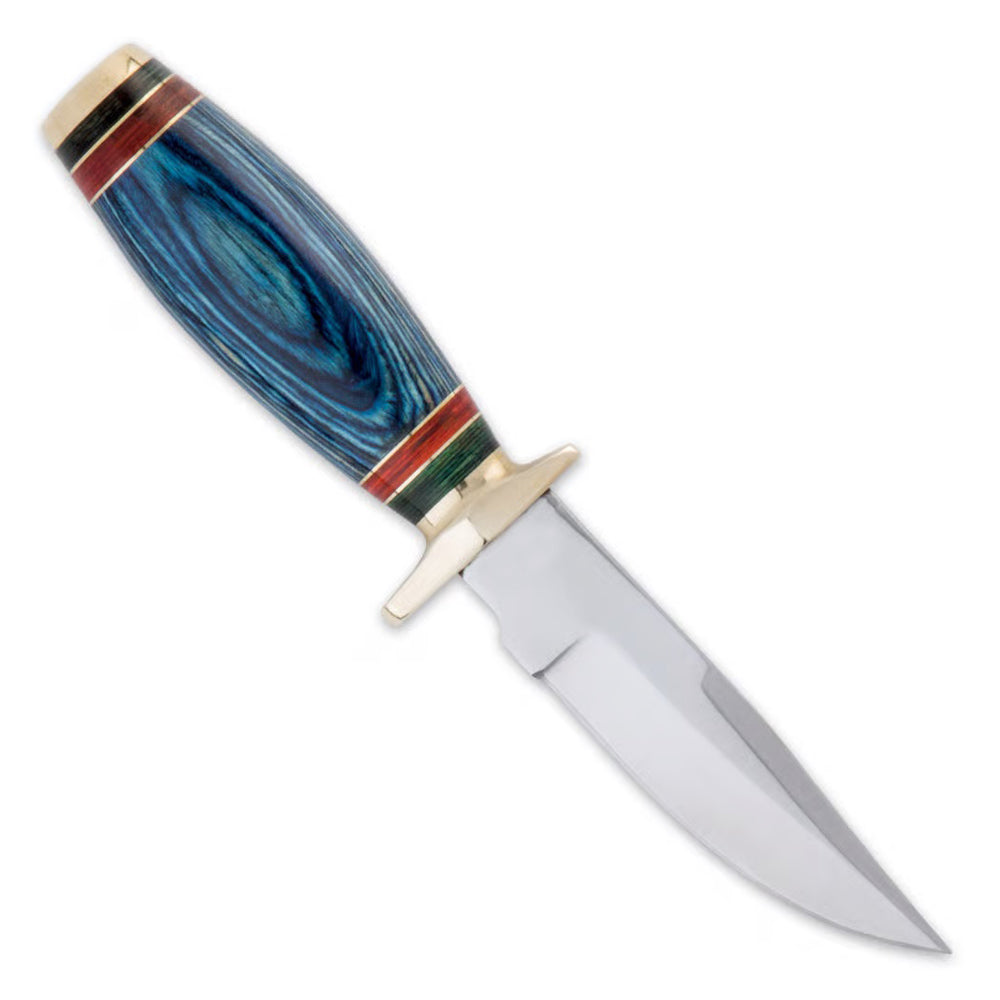 8" Stainless Steel Bushcraft Skinner Knife Outdoor Hunting Knife Wood Handle With Sheath - propswords