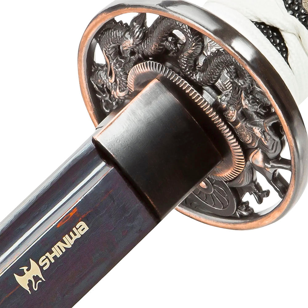 Shinwa White Knight Black Damascus Sword | 28 3/4” blade | 41 3/4” overall - propswords