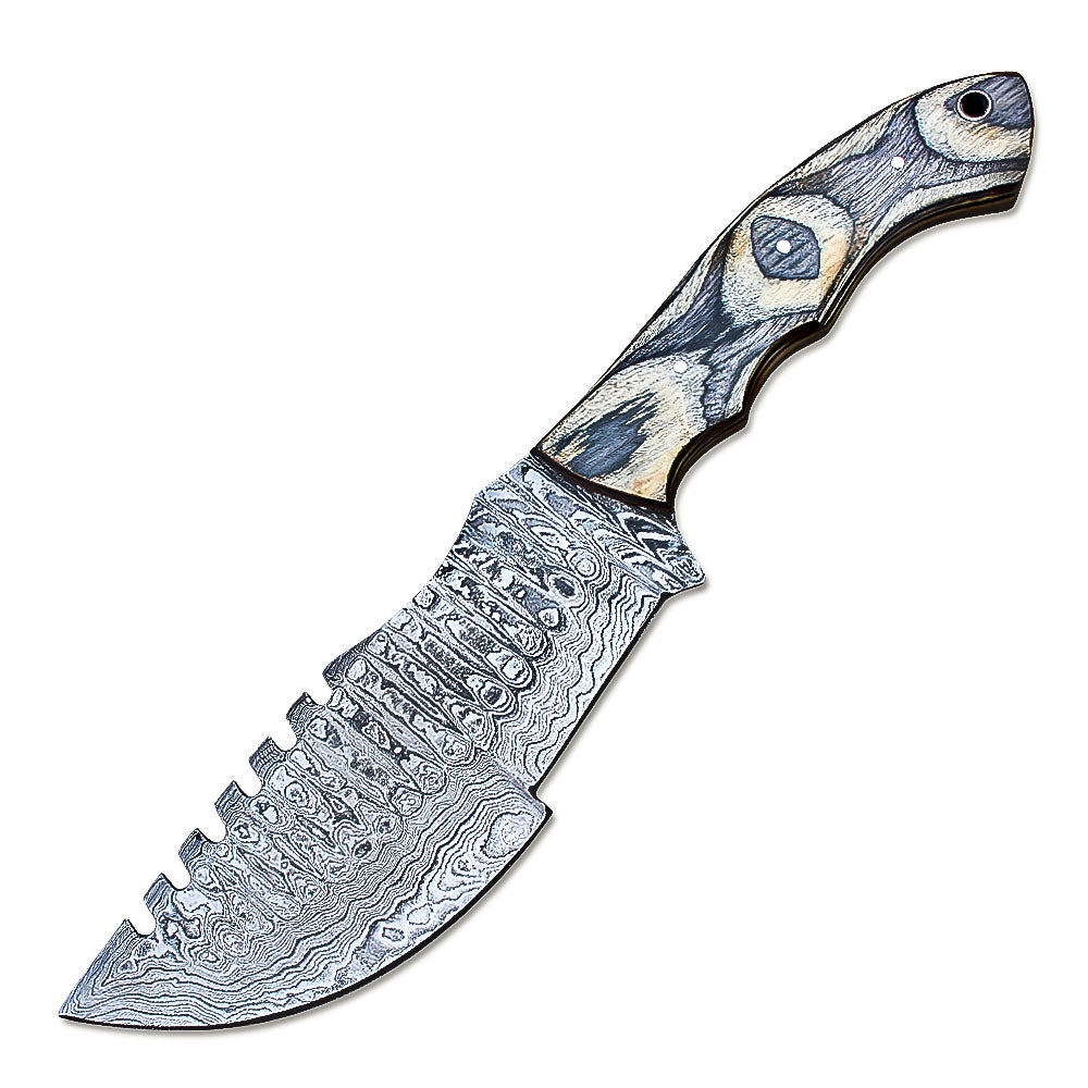 Handmade Damascus Steel Full Tang Tracker Knife With Leather Sheath-Survival, Hunting, Bowie, Outdoor - propswords