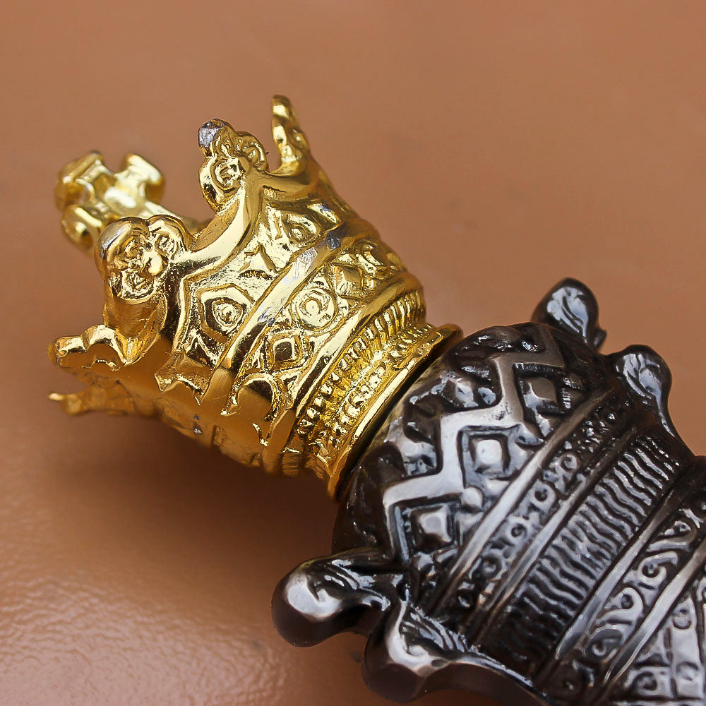 40" Awesome Hand Forged Damascus Steel Rat-Tail Marvelous Sword With Leather Sheath - propswords