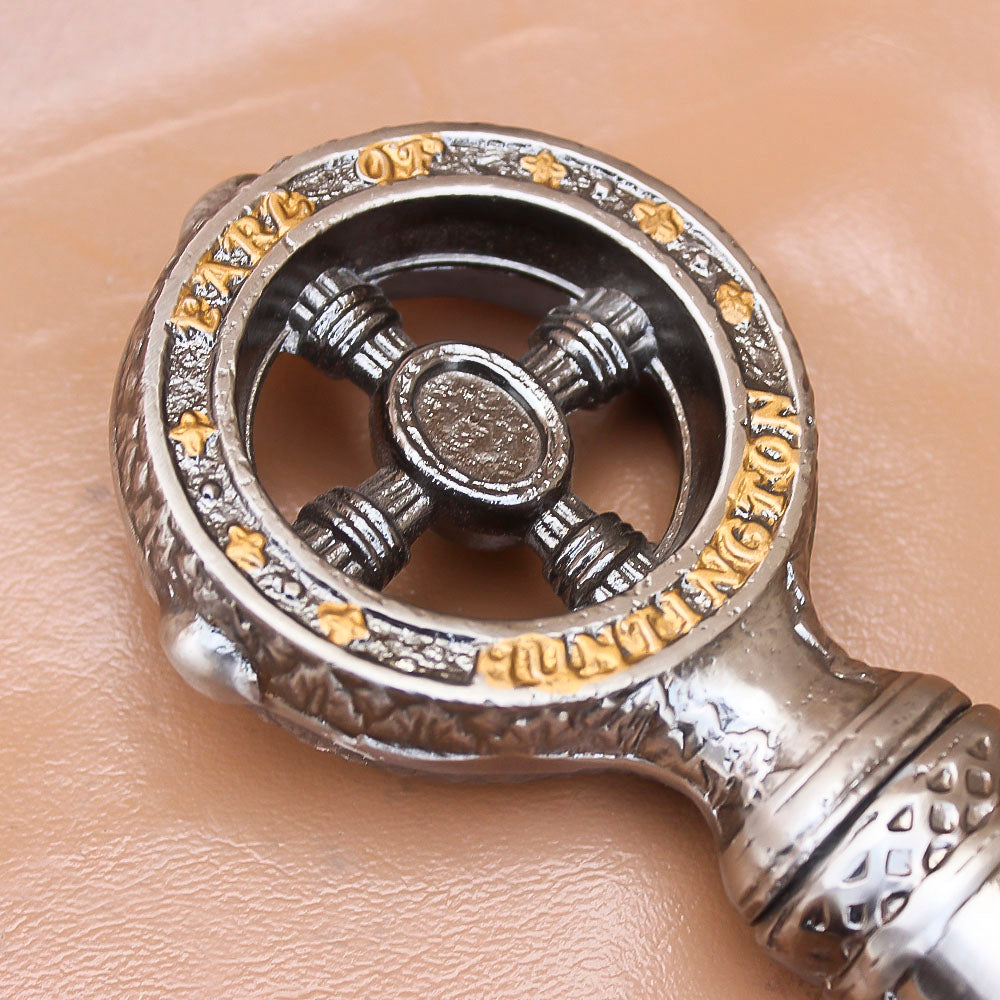 40" Hand Forged Damascus Steel Rat-Tail Locksley Sword With Leather Sheath - propswords