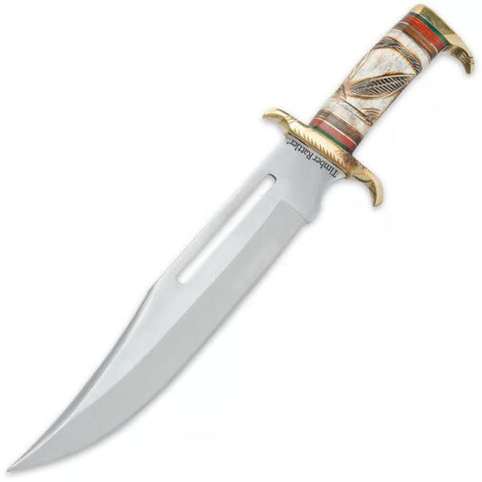Timber Rattler Southwestern Hunter Bowie Knife with Genuine Leather Sheath - propswords