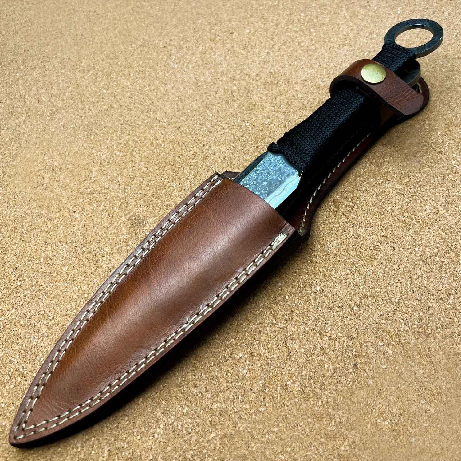 Pack of 3 Damascus Throwing Kunai Knife, Sharp Throwers - 12 Inches - propswords