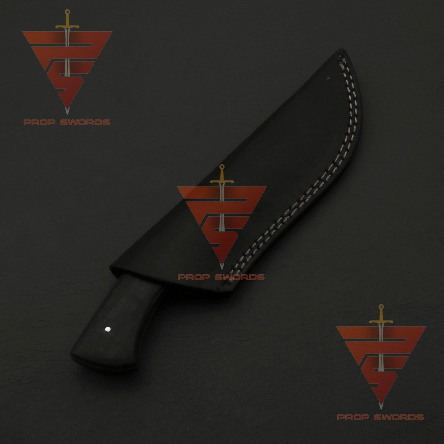 Custom Hand-Forged Damascus Bobcat Knife: Personalized for Hunting and Camping Adventures, Complete with Leather Sheath - propswords