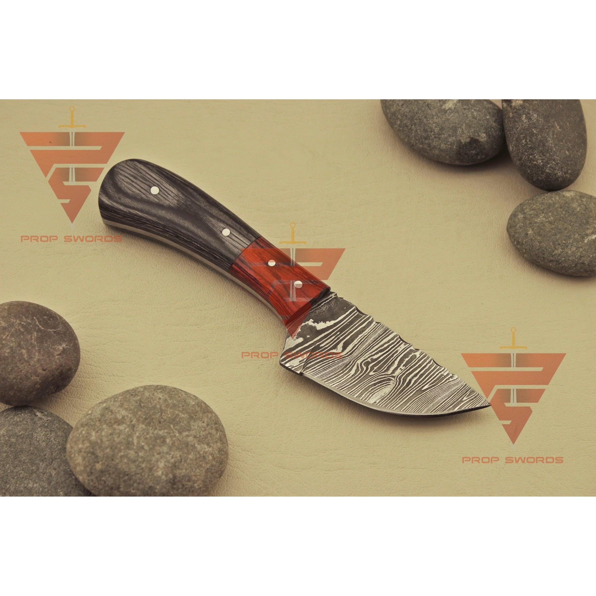 Handcrafted 6-Inch Full Tang Tracker Knife: Durable Survival, Camping, and Hunting Blade with Brown Leather Sheath - propswords
