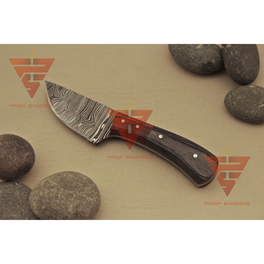 Handcrafted 6-Inch Full Tang Tracker Knife: Durable Survival, Camping, and Hunting Blade with Brown Leather Sheath - propswords