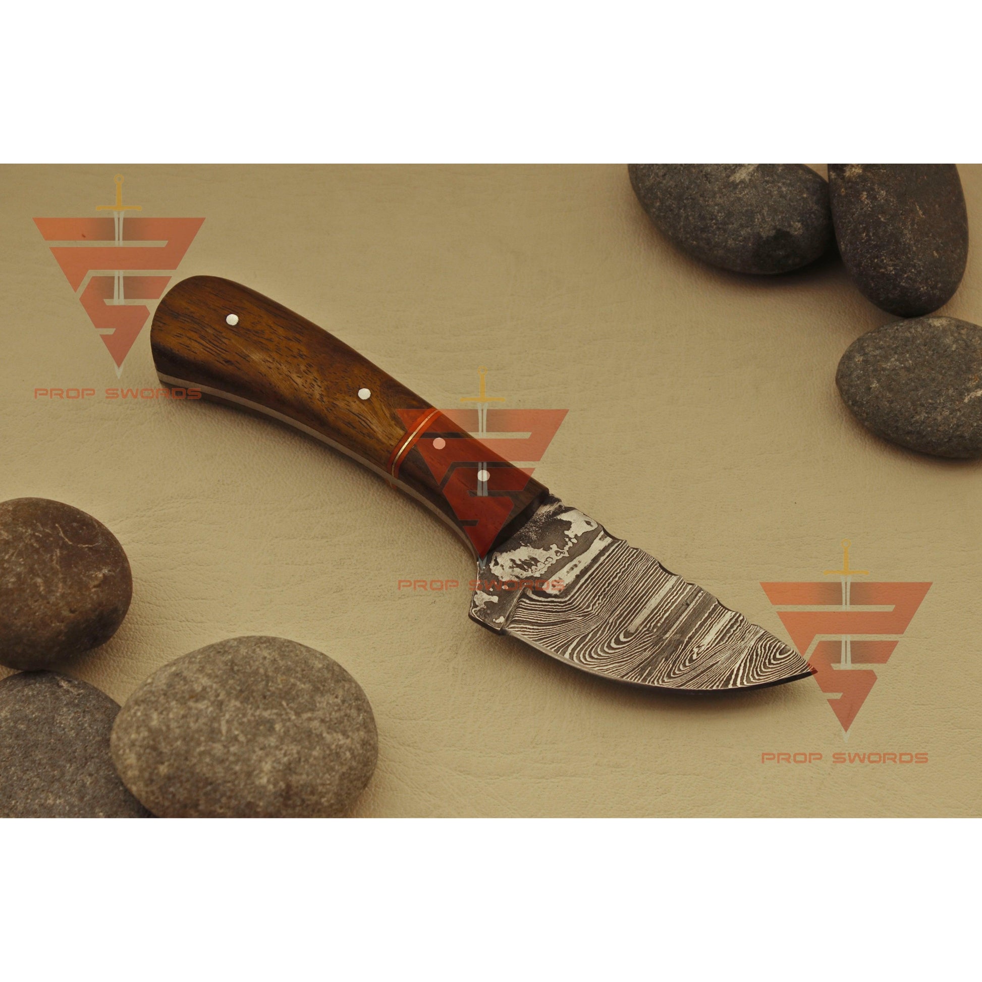 Handcrafted 6-Inch Full Tang Tracker Knife: Durable Survival, Camping, and Hunting Blade with Brown Leather Sheath - propswords