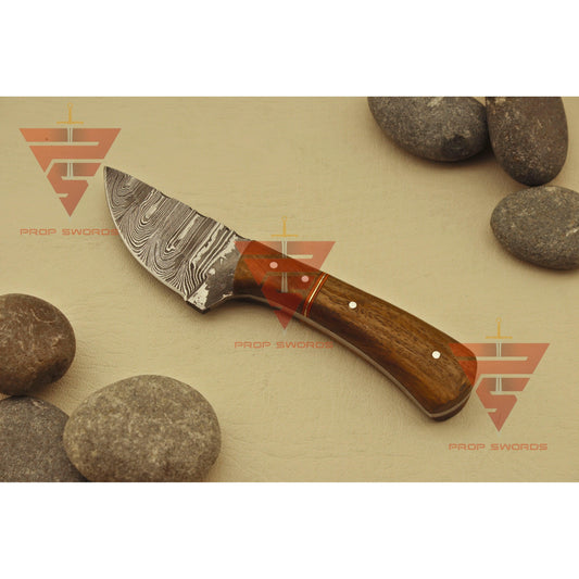 Handcrafted 6-Inch Full Tang Tracker Knife: Durable Survival, Camping, and Hunting Blade with Brown Leather Sheath - propswords