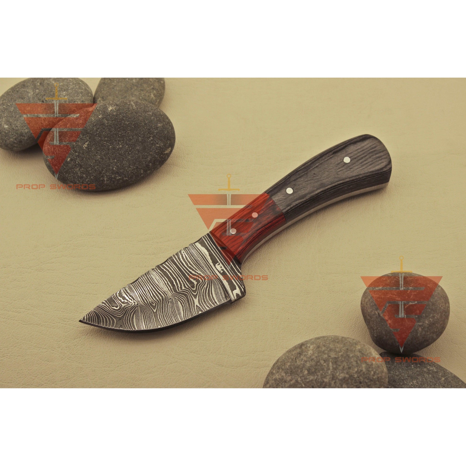 Handcrafted 6-Inch Full Tang Tracker Knife: Durable Survival, Camping, and Hunting Blade with Brown Leather Sheath - propswords