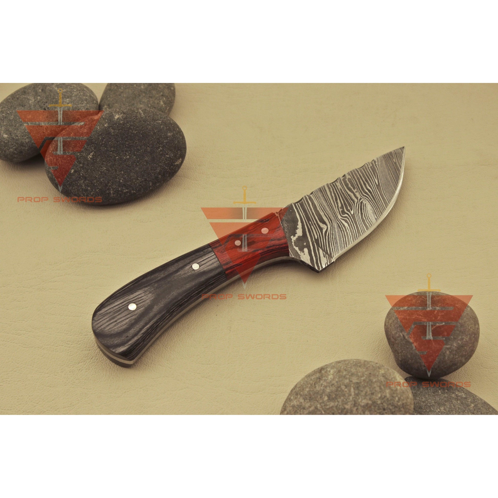 Handcrafted 6-Inch Full Tang Tracker Knife: Durable Survival, Camping, and Hunting Blade with Brown Leather Sheath - propswords