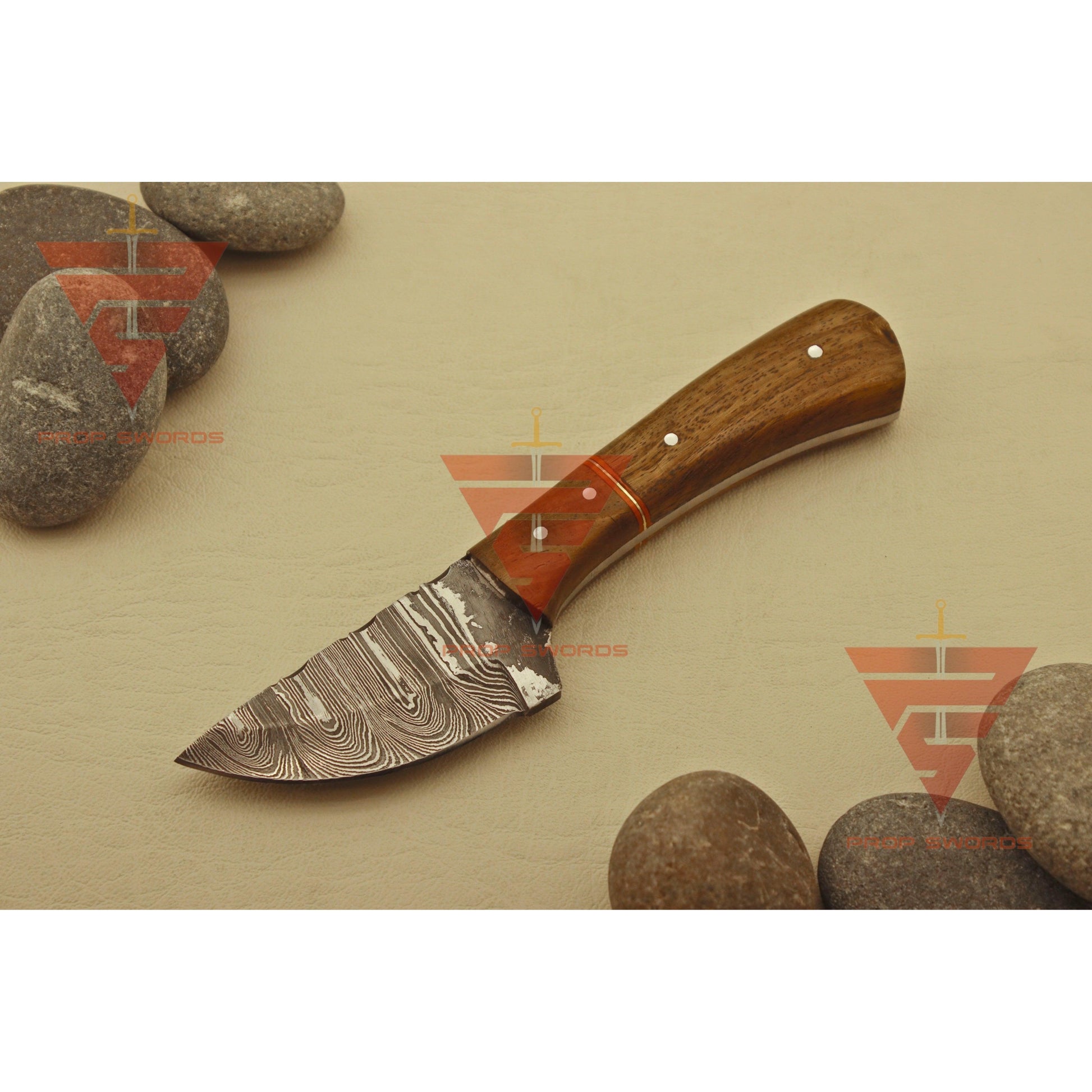 Handcrafted 6-Inch Full Tang Tracker Knife: Durable Survival, Camping, and Hunting Blade with Brown Leather Sheath - propswords