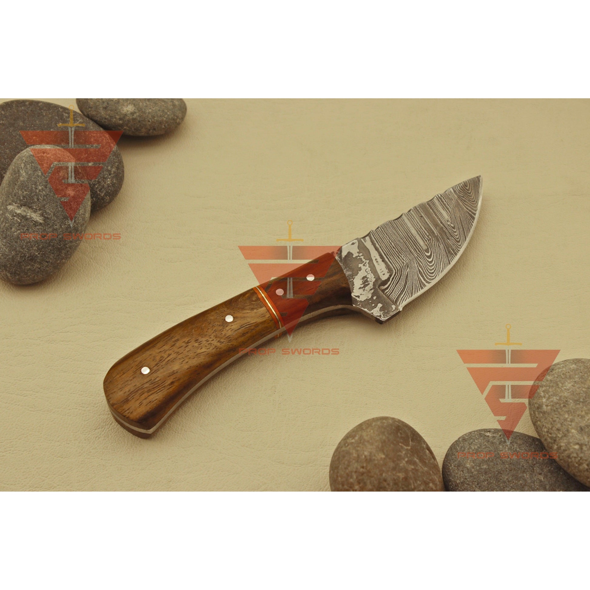Handcrafted 6-Inch Full Tang Tracker Knife: Durable Survival, Camping, and Hunting Blade with Brown Leather Sheath - propswords