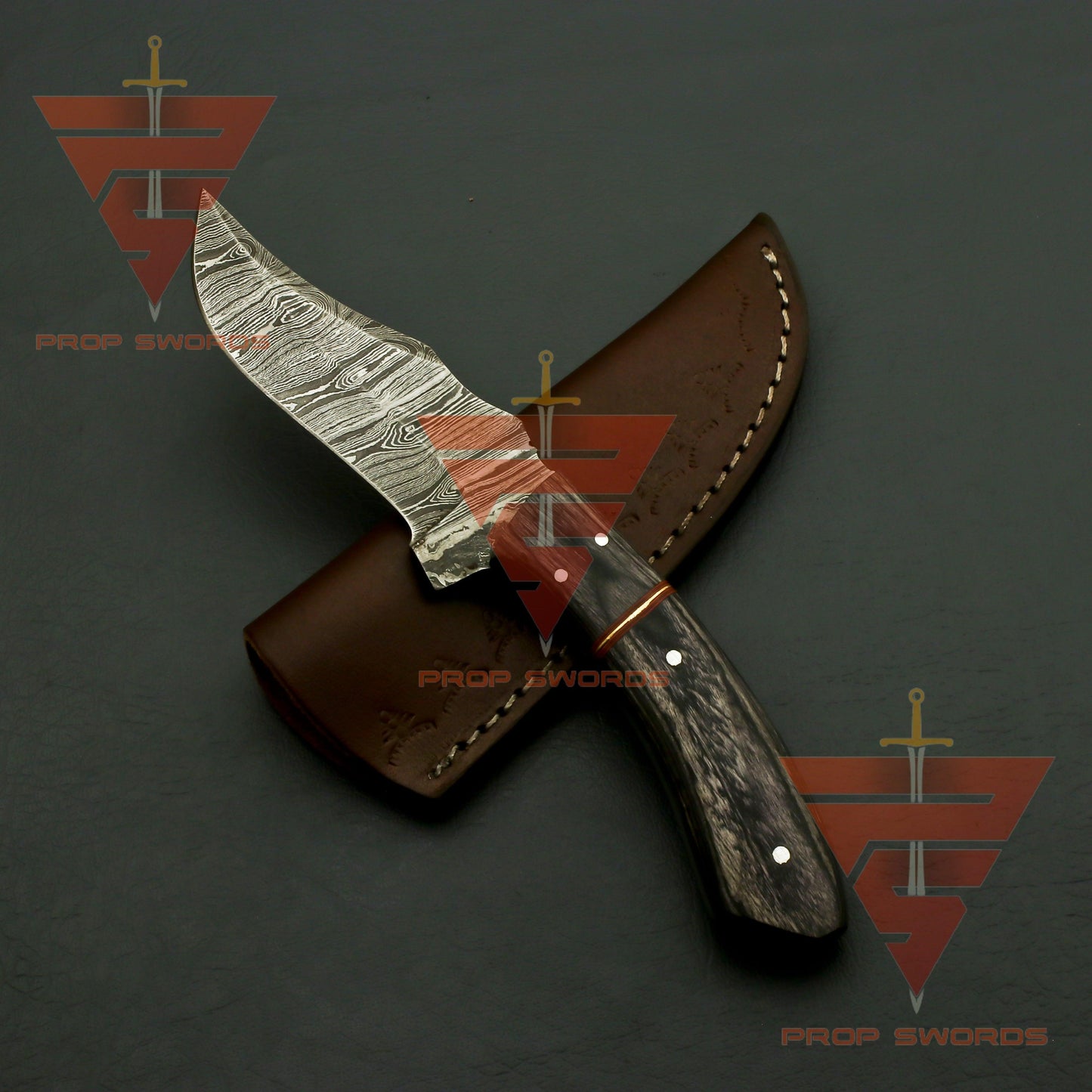 Mastercrafted Damascus Steel Fixed Blade Knife with Premium Sheath: Your Ultimate Companion - propswords