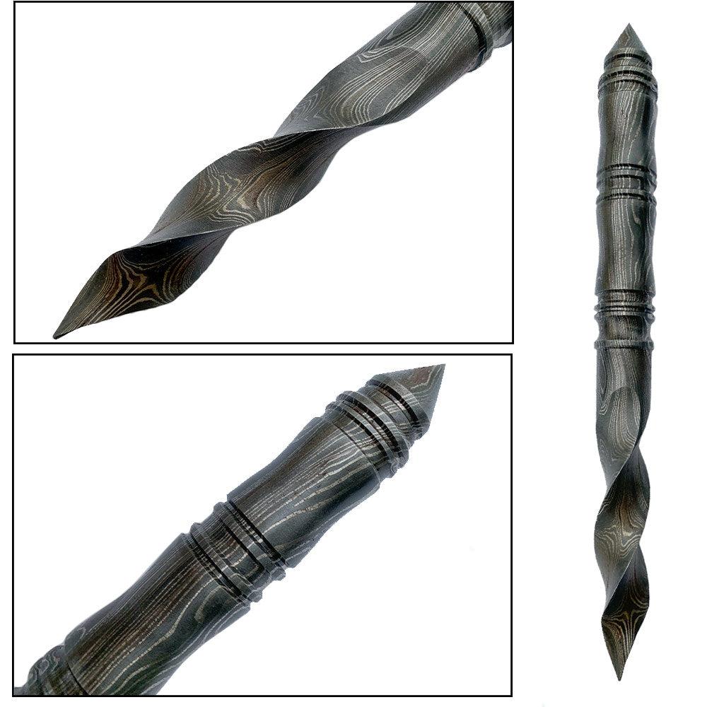 Hand Made Damascus Steel Kris Twisted Blade Dagger Knife - propswords