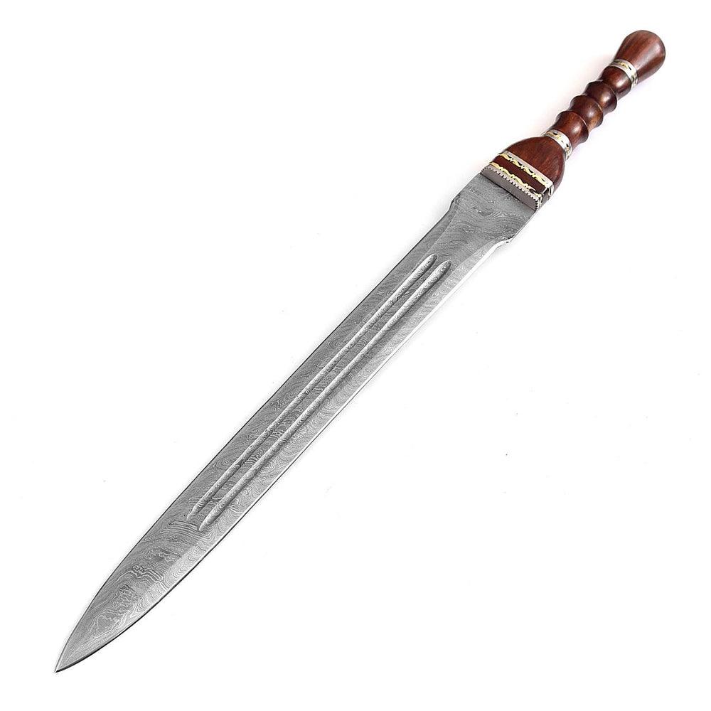 Handmade Damascus Steel Primitive Roman Inspired Gladius Historical Replica sword - propswords