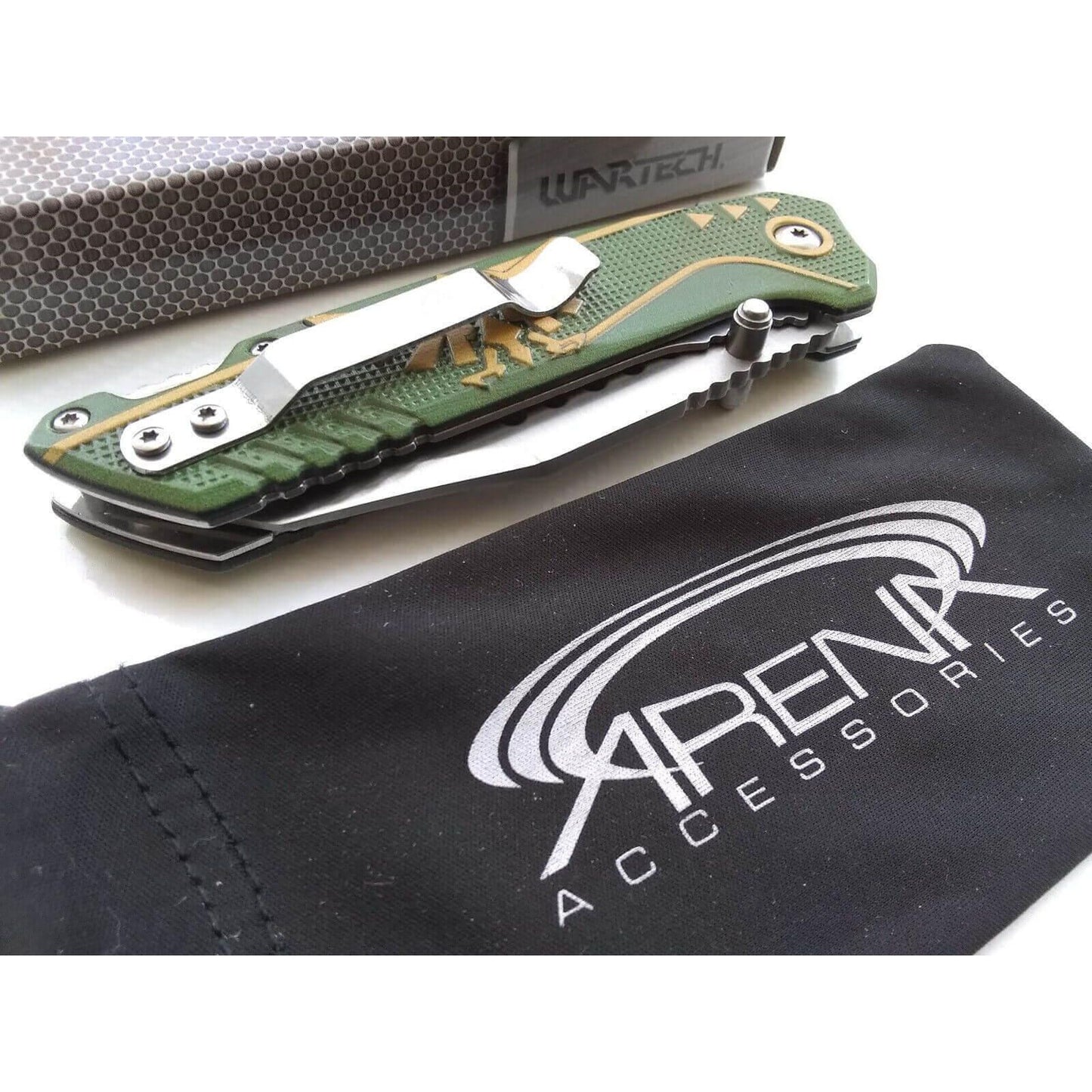 Legend of Zelda Spring Assist Pocket Knife Wharncliffe Tanto Green Blue - propswords