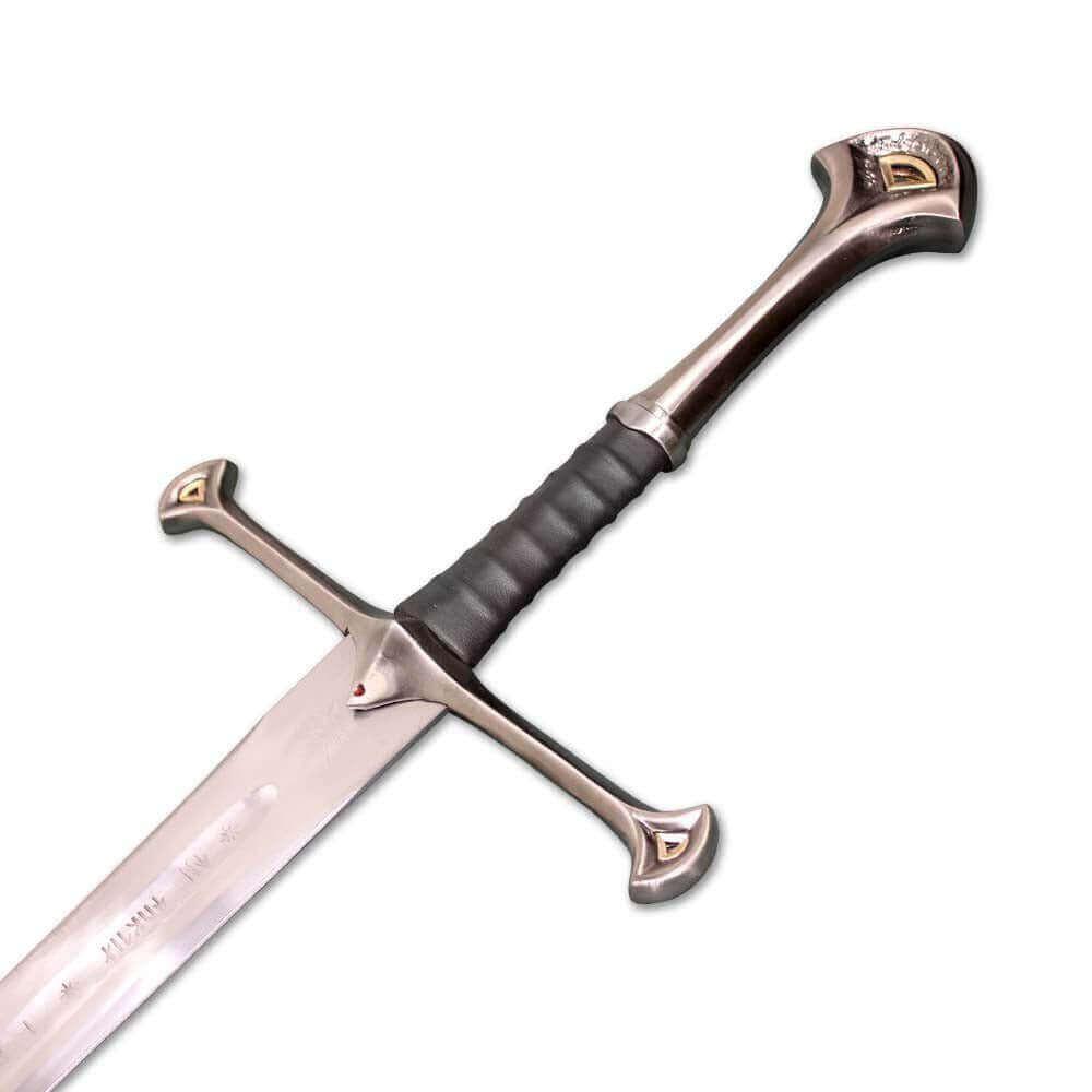 Narsil Sword Replica with Wall Mount & Scabbard – Lord of the Rings Display - propswords