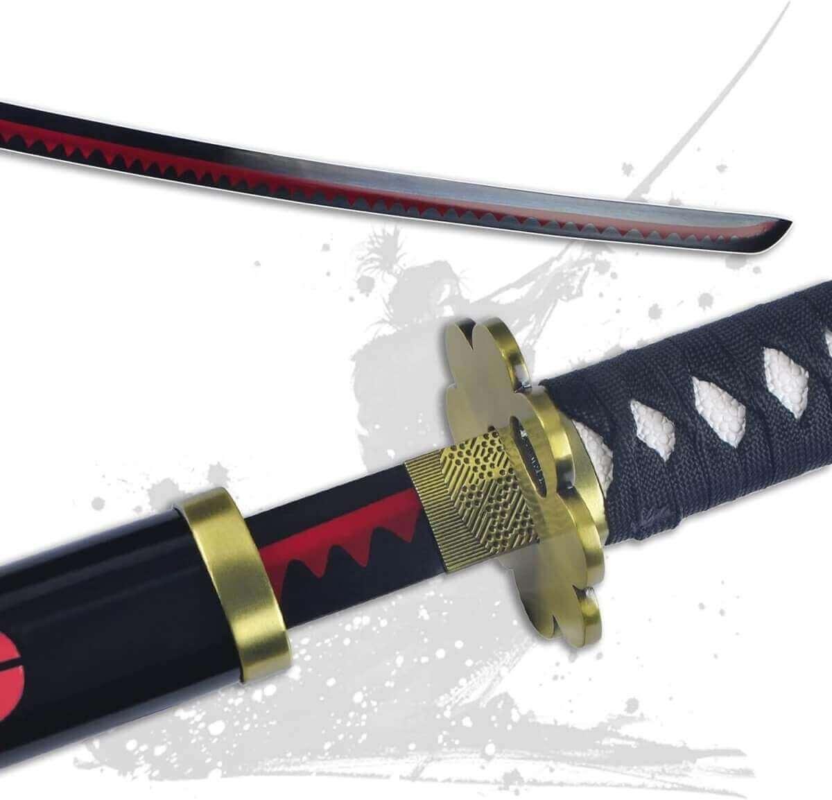 Master the Art of One Piece Swordsmanship with the 41-Inch Carbon Steel Roronoa Zoro Enma Katana Replica - propswords