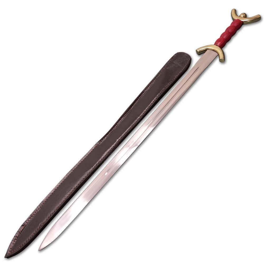 Boudica Celtic War Sword Gaelic Queen Irish Red Brass Sword - propswords