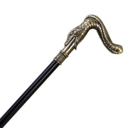 Brass Finish Burst Snake Head Cane Sword - propswords