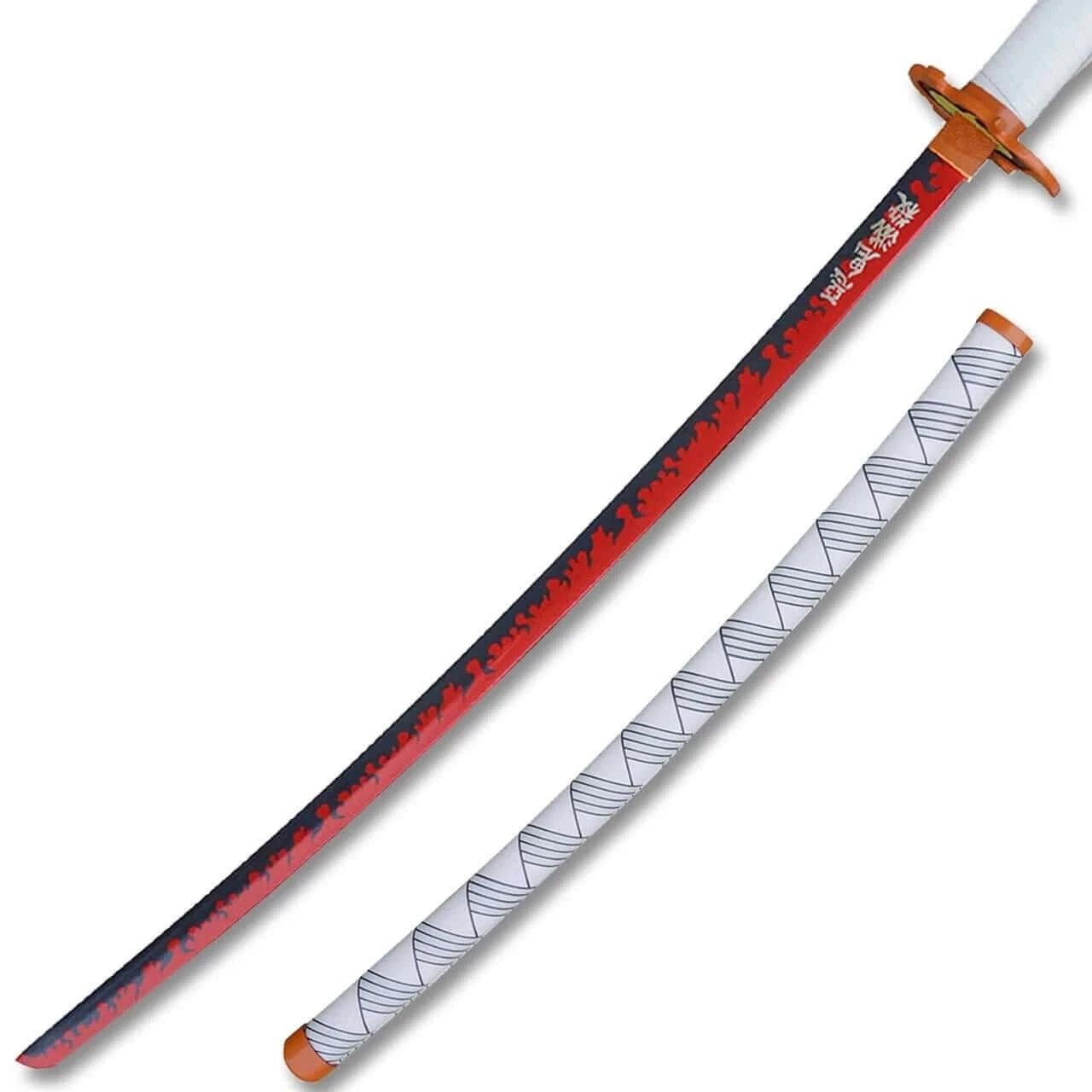 Kyojuro Rengoku's Red Nichirin Sword Replica – Authentic Demon Slayer Katana - propswords