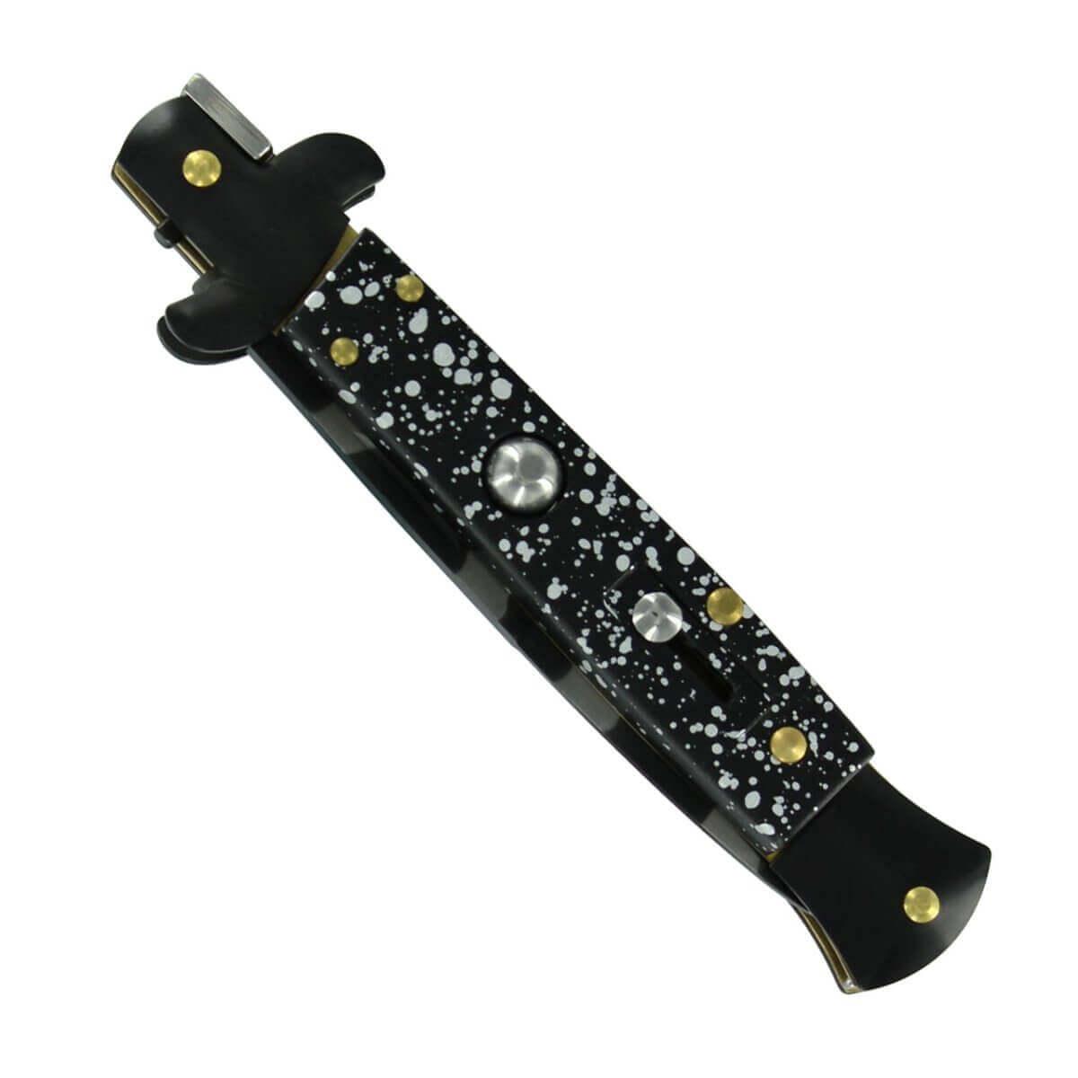 Stiletto Milano Bayonet Blade Black Tiger Stripe Splash - propswords