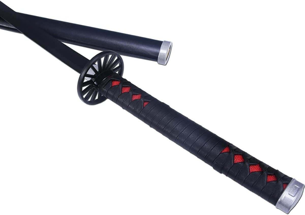 TANJIRO KAMADO SWORD BLACK NICHIRIN BLADE DEMON SLAYER SWORD - propswords