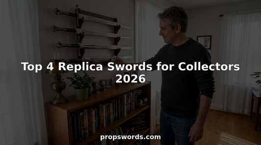 Collector organizing replica swords display