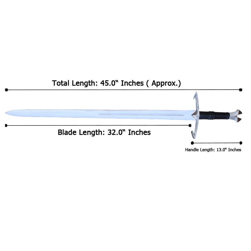 The Black Death Gothic Sword Medieval Sword Comes with leather sheath - propswords