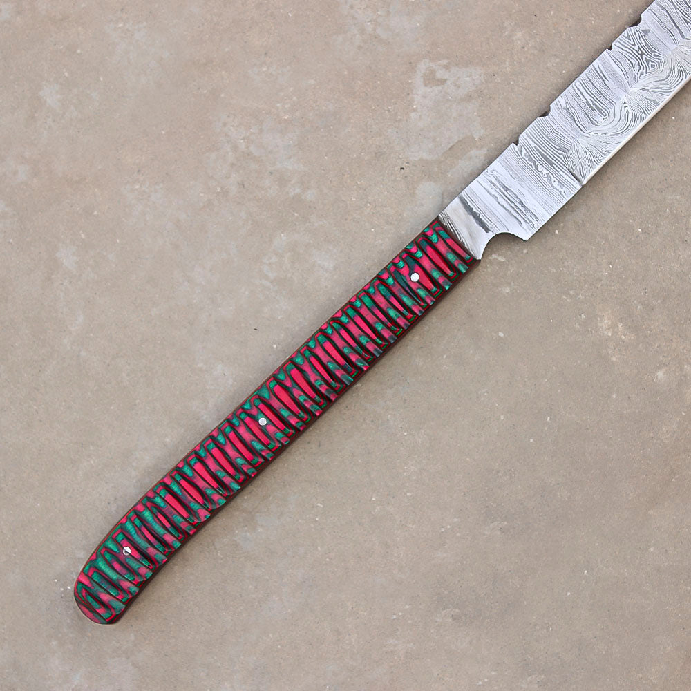28" Handmade Damascus Steel Hunting Machete With Sheath | Best For Hunting Skinning and Camping - propswords