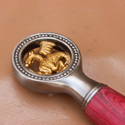 40" Custom Damascus Steel Rat-Tail Football Sword With Leather Sheath - propswords