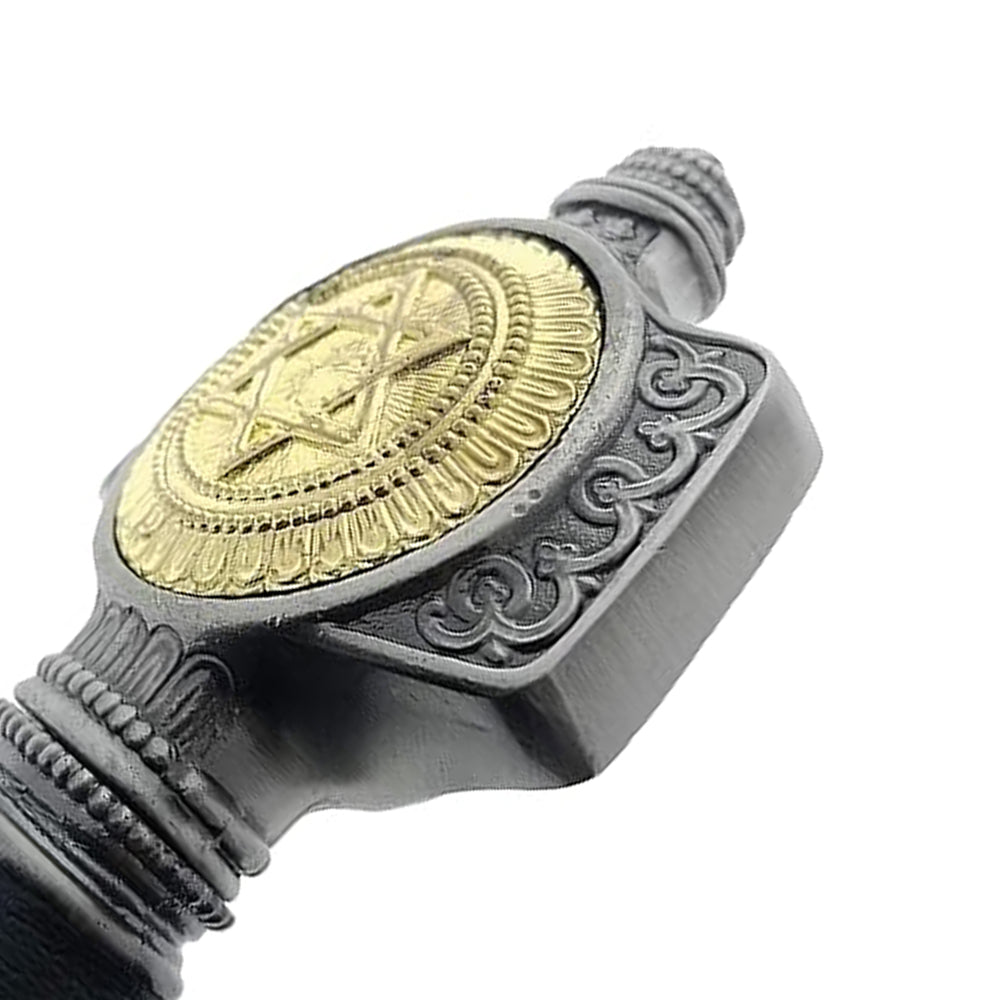 King Solomon Sword with Display Plaque. for Wall Decoration, Collection, Cosplay-Black Edition