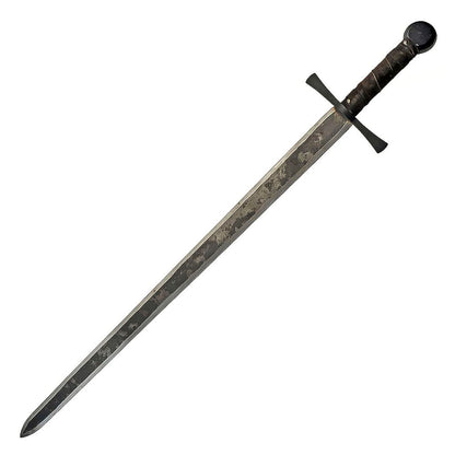 41” Hand Forged Carbon Steel Rustic Broad Sword with Leather Wrapped Handle