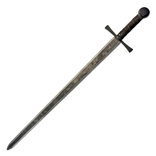 41” Hand Forged Carbon Steel Rustic Broad Sword with Leather Wrapped Handle